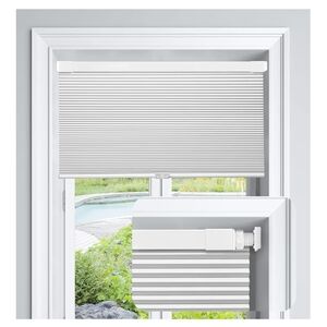 Lazblinds NFC-BO-500Cordless Cellular Shades22.5" W x 72" H Silver White